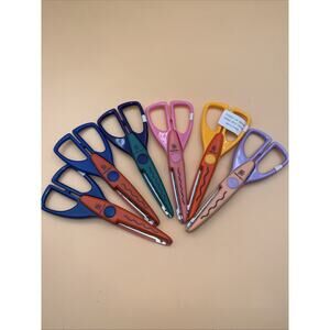 Provo Craft Decorative Edge Cutting Scissors Lot of 6 for Scrapbooking Crafting